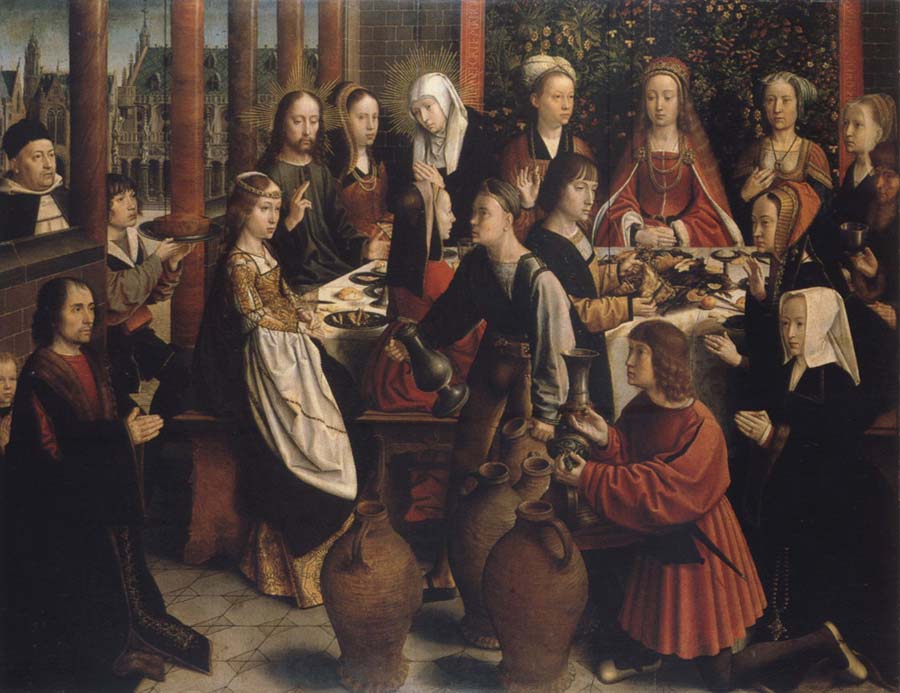 Gerard David The wedding to canons